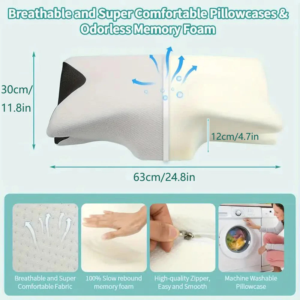 Orthopedic Neck Pillow – Memory Foam Cervical Support for Recovery & Sleep