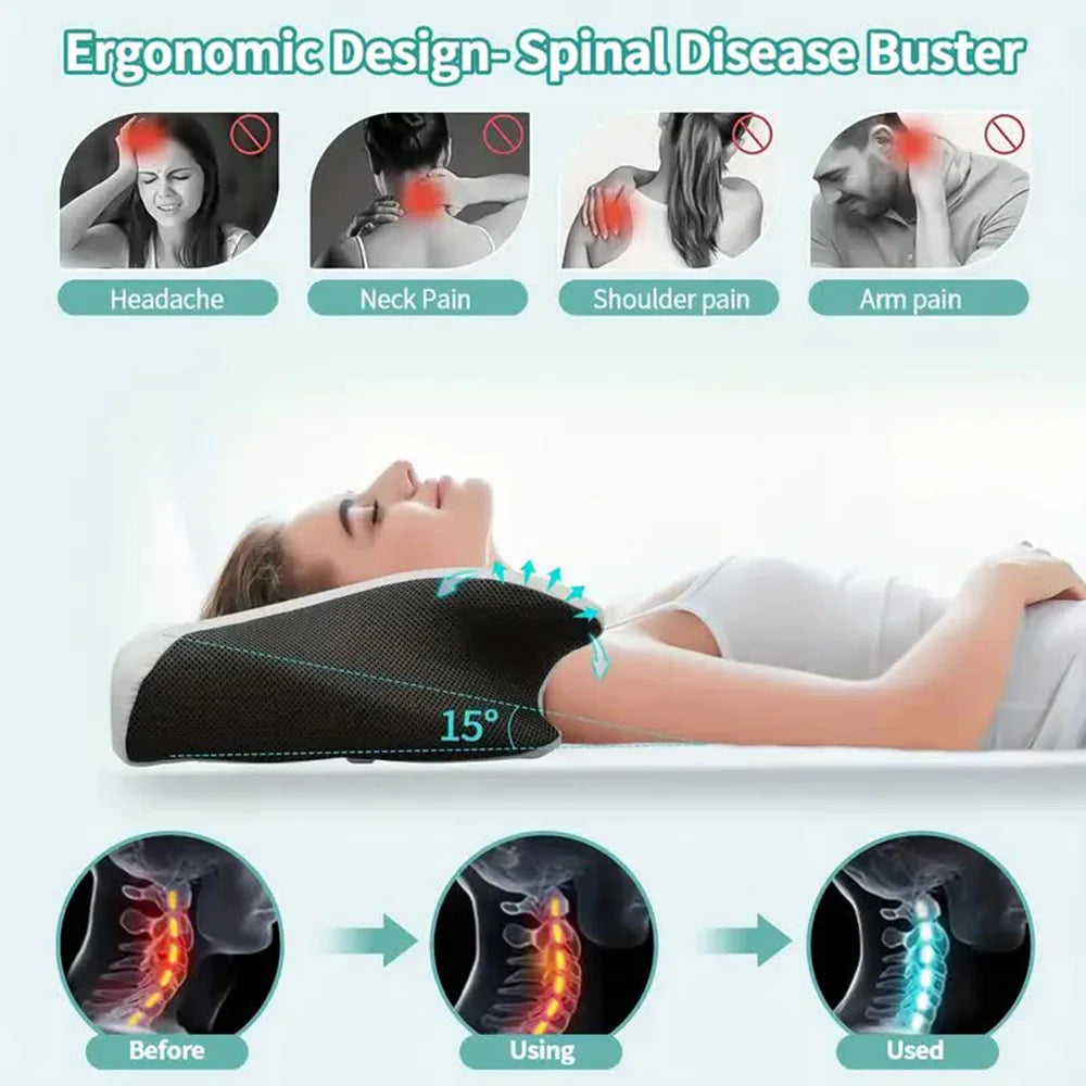 Orthopedic Neck Pillow – Memory Foam Cervical Support for Recovery & Sleep